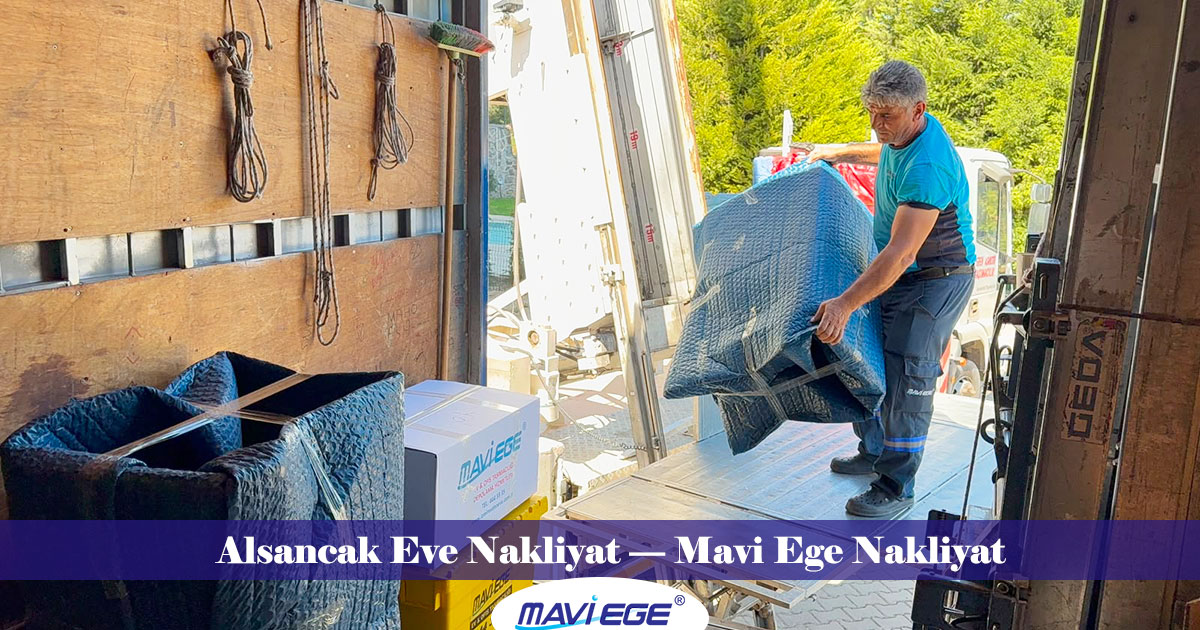Mavi Ege Nakliyat Alsancak bölgesinde evden eve nakliye hizmetindeyken