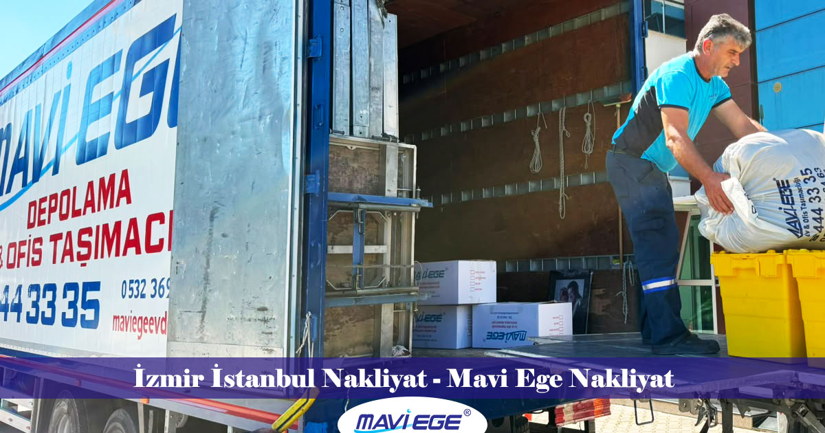 Mavi Ege Nakliyat kapalı kasa aracıyla İzmir İstanbul güzergahında eşya taşımasındayız